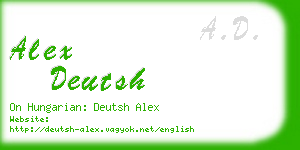 alex deutsh business card